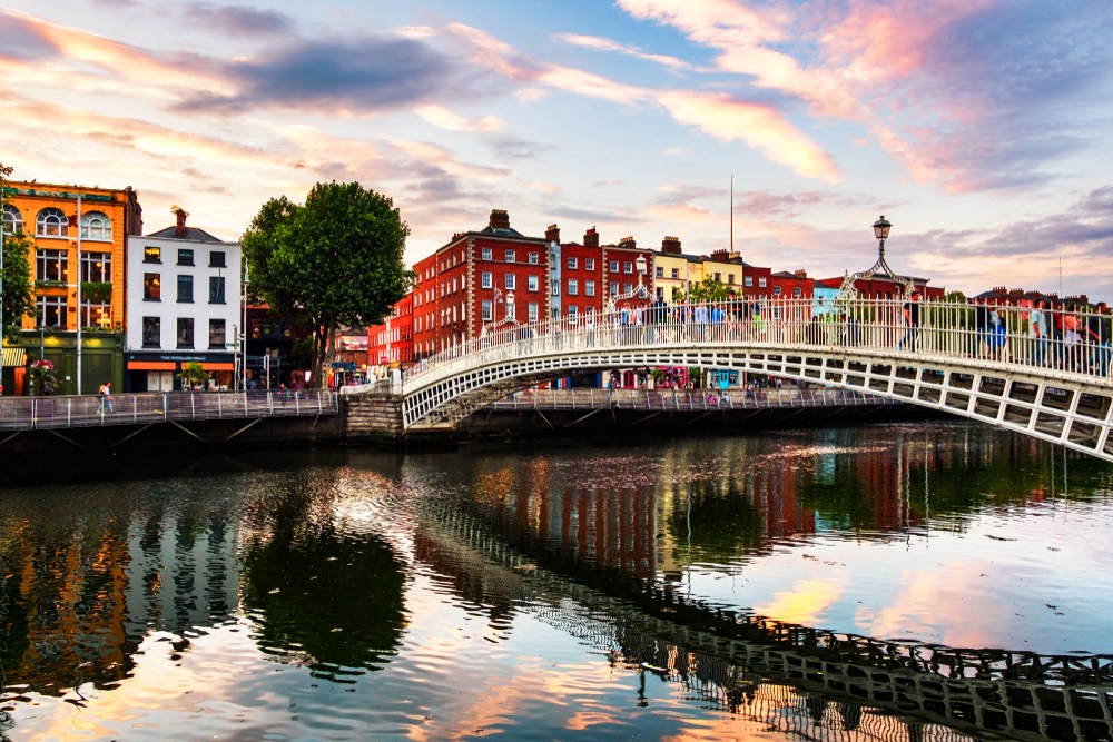 Ha'penney Bridge at sunset